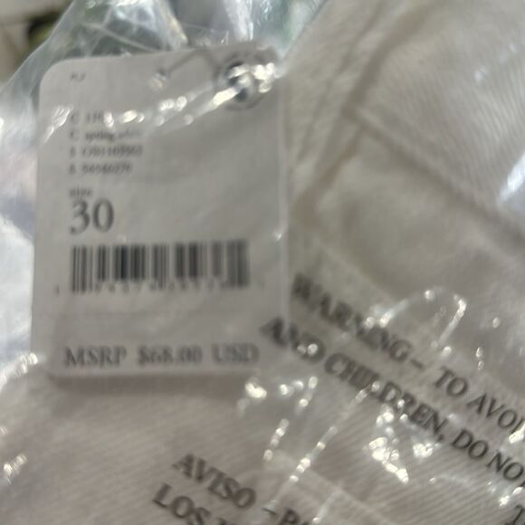 NWT Free People Loving Good Vibrations Shorts, in Spring White, Size 30 - Picture 2 of 6